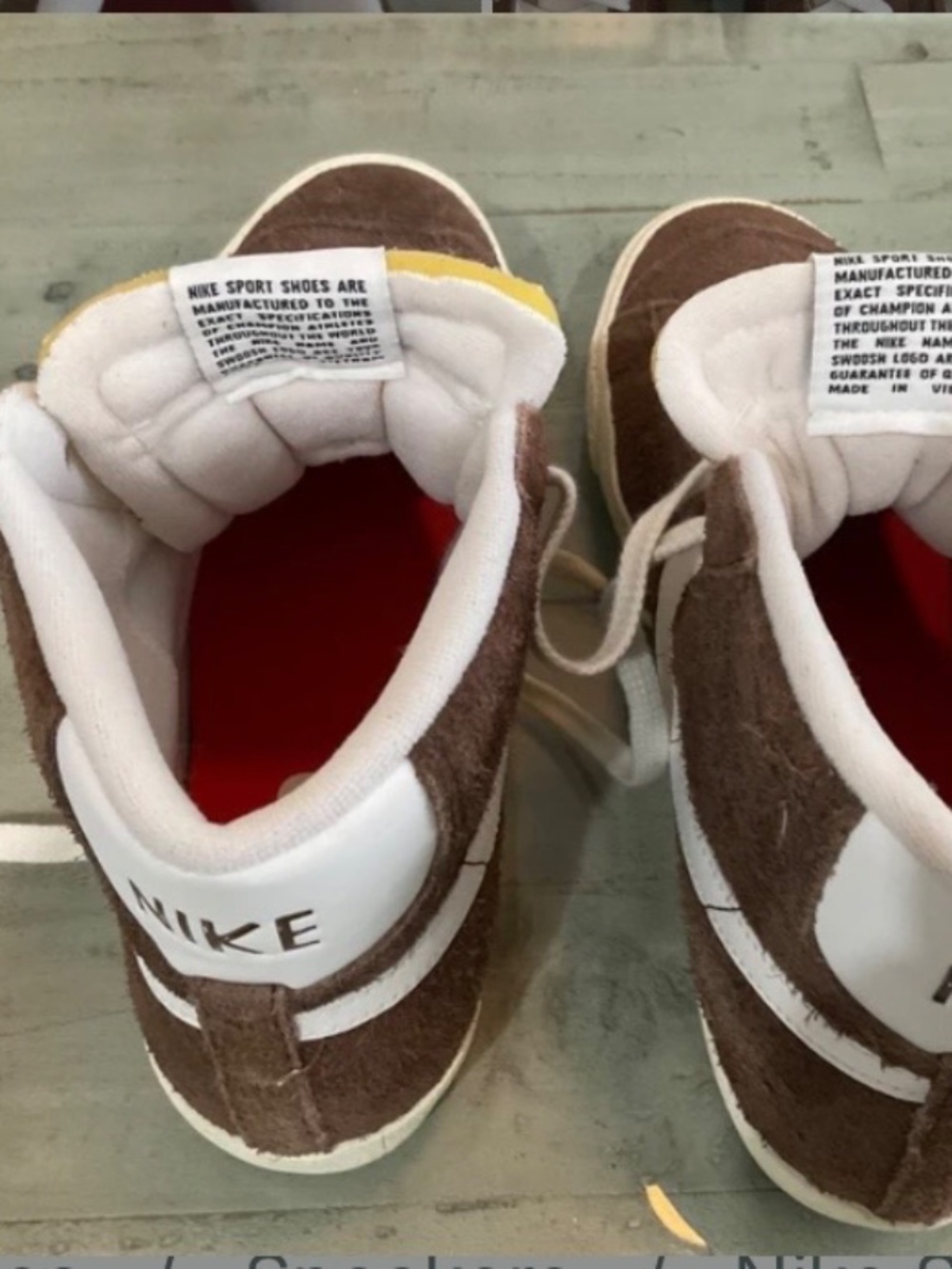 Nike blazer mid 77 velvet brown suede high tops women’s size 11 - Picture 5 of 6